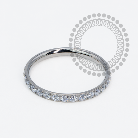 AN0002 Anel Aparador Cravejado 1.5 Titânio G2