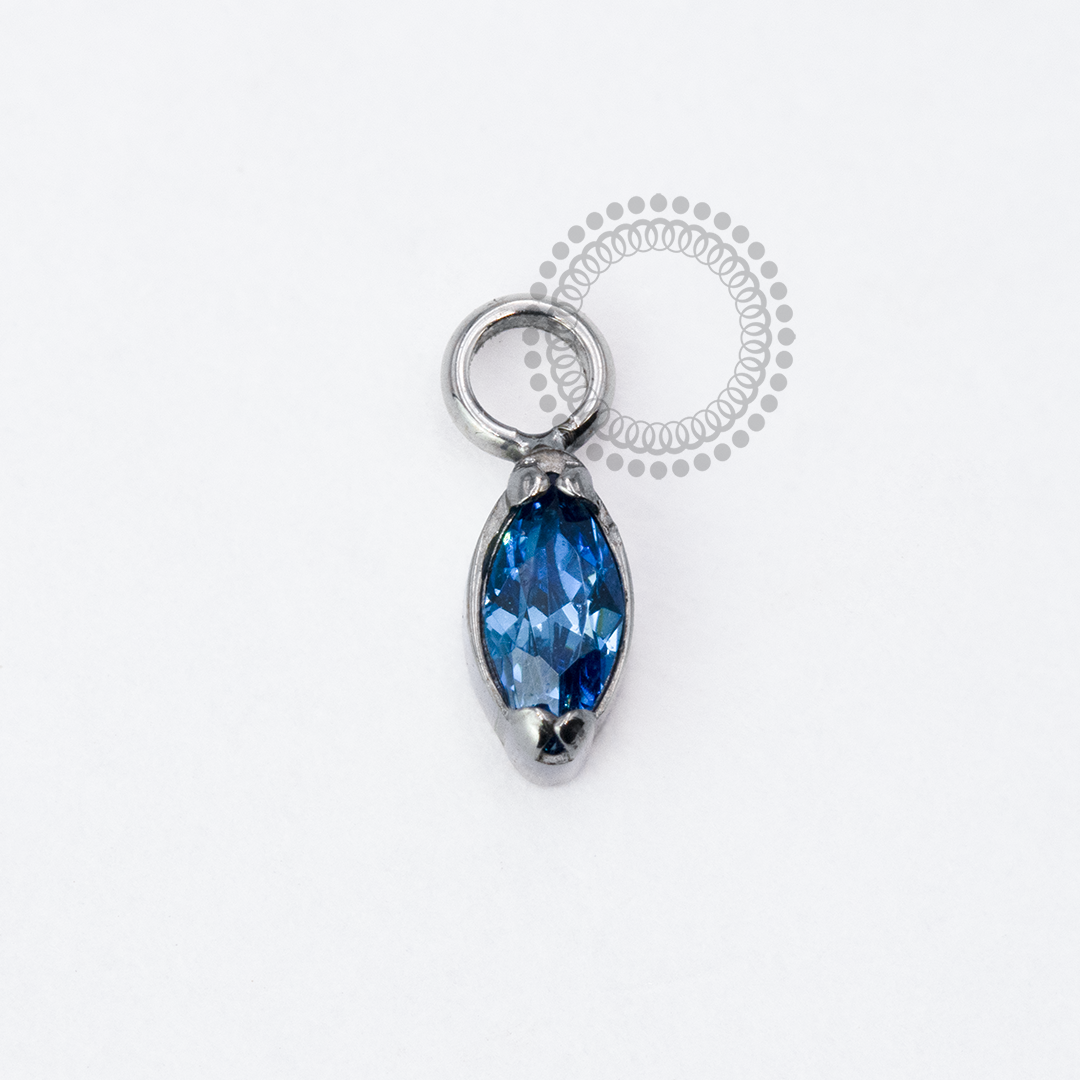 TN1926 Mini Navette Pendant Titanium ASTM F-136 