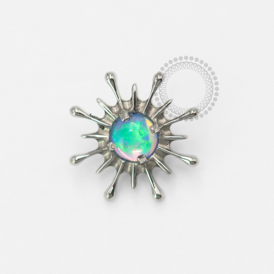 TN1795 Topo Jelly Opala com Espinhos Titânio ASTM F-136