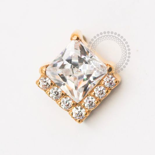 TN1893 Topo 8 Zircônias Titânio PVD Gold