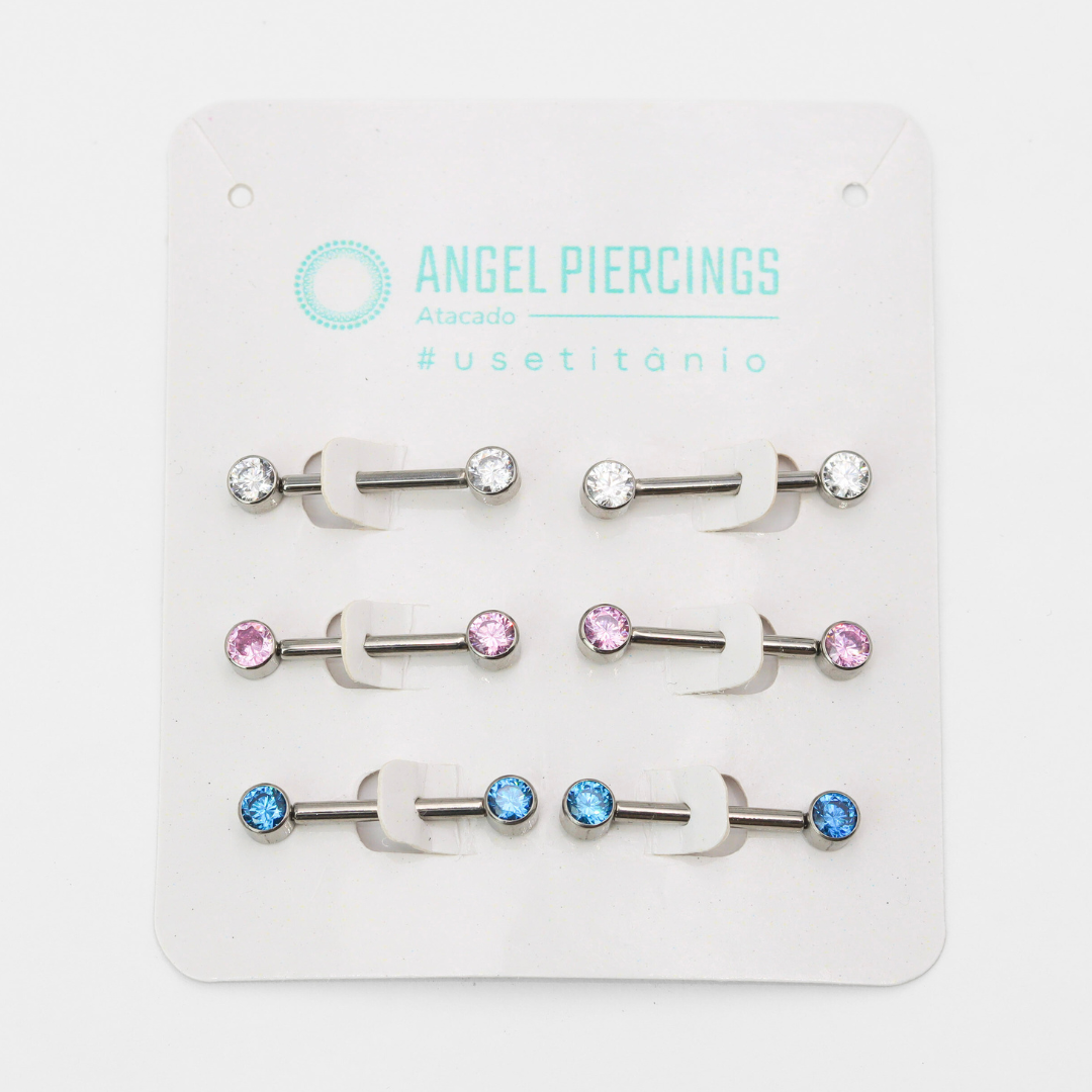 KOR01 Kit Nipple Flat Titânio ASTM F-136