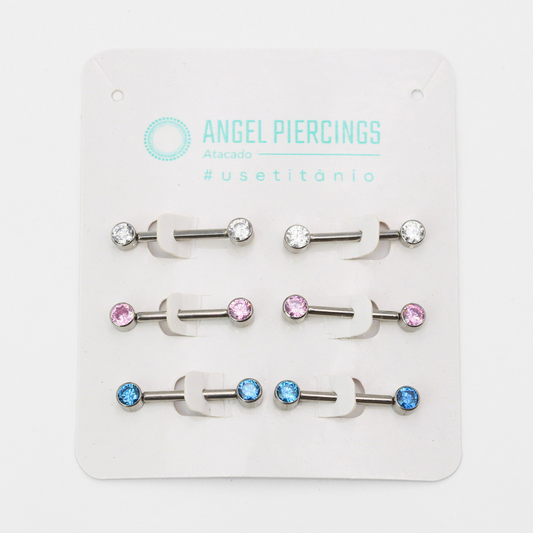 KOR01 Kit Nipple Flat Titânio ASTM F-136