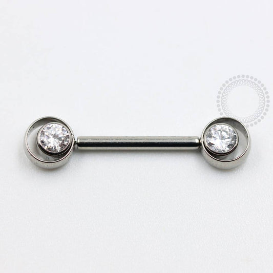 TN875 Nipple Saturno Push Pin Unilateral Titânio ASTM F136