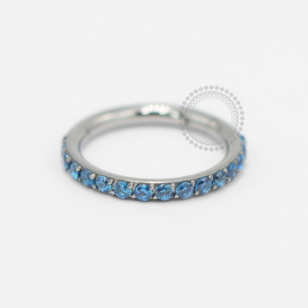 TN1858 Segmento Cravejado Safira Titânio ASTM F136