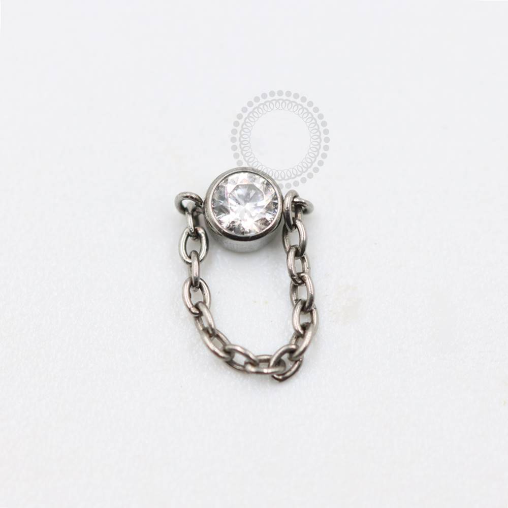 TN969 Topo Zirconia 3.0mm Corrente Titânio ASTM F136