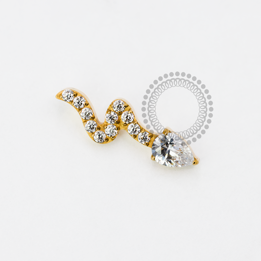 TN1935 Top Cobra Studded Titanium PVD Gold 