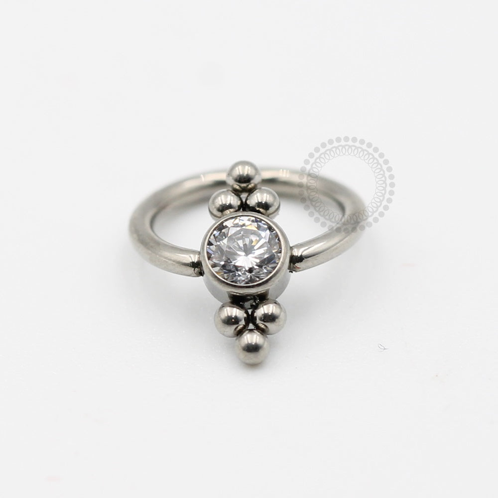 TN102 Captive CZ 6 Esferas Laterias Titânio ASTM F136