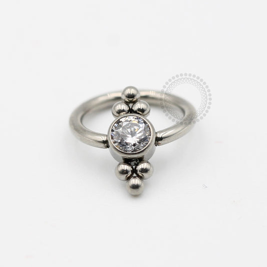 TN102 Captive CZ 6 Esferas Laterias Titânio ASTM F136