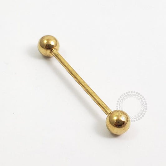 PVD18 Barbell Aço 1.6mm PVD Gold