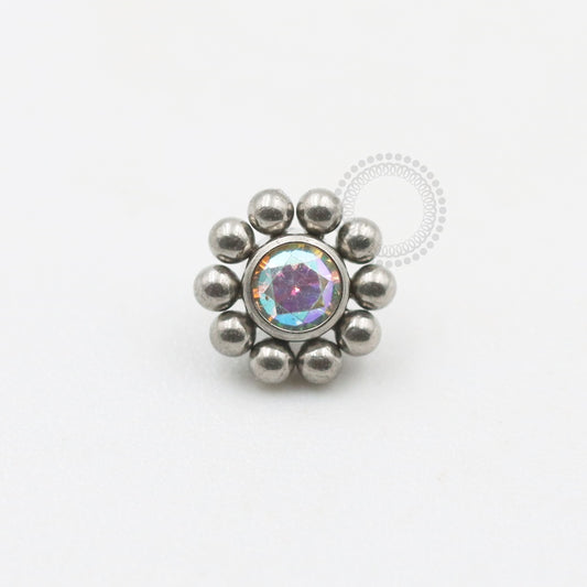 TN576 Top Sun CZ Boreal Titanium Beads