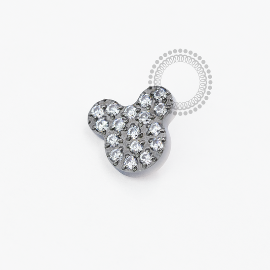 TN1912 Top Mickey Mouse Studded Titanium ASTM F-136 