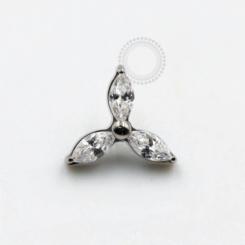 TN719 Topo Três Pétalas Zircônia Titânio ASTM F136