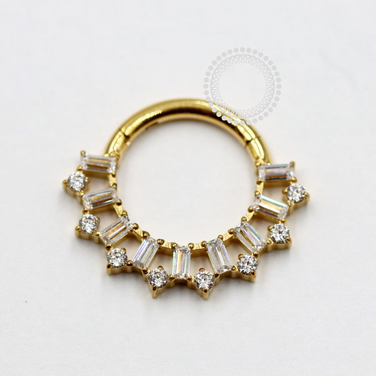 TN1099 Delicate Segment Zirconias Titanium PVD Gold 