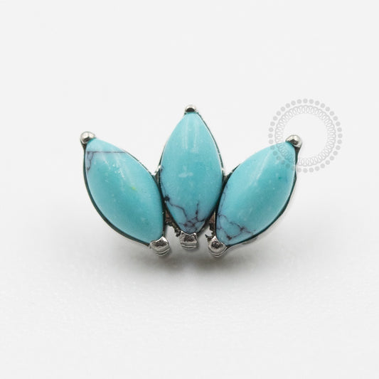 TN624 Synthetic Turquoise Titanium Mini Cluster Top