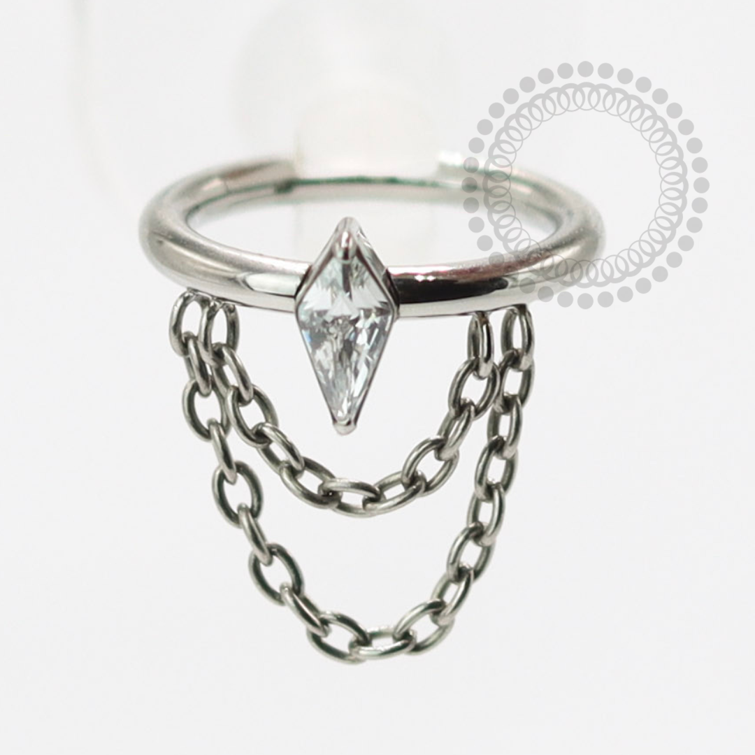 TN1489 Segmento Navete Correntes Titânio ASTM F-136