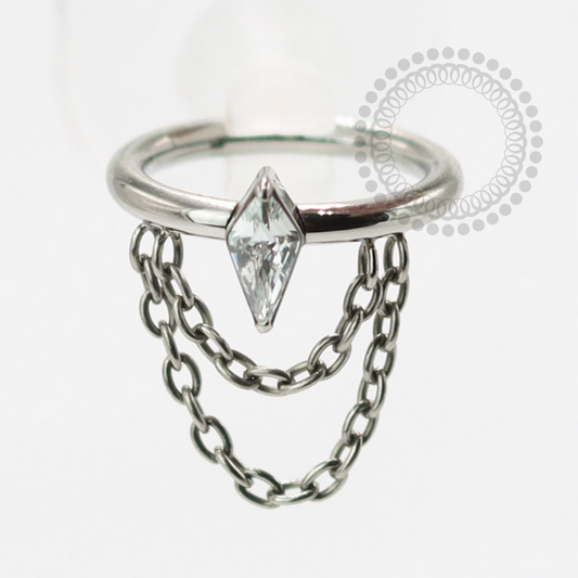 TN1489 Segmento Navete Correntes Titânio ASTM F-136