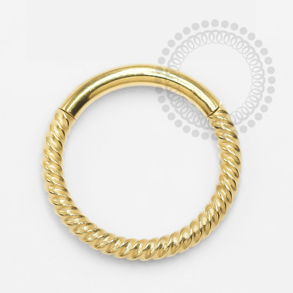 TN1402 Segmento Torcido Titânio PVD Gold