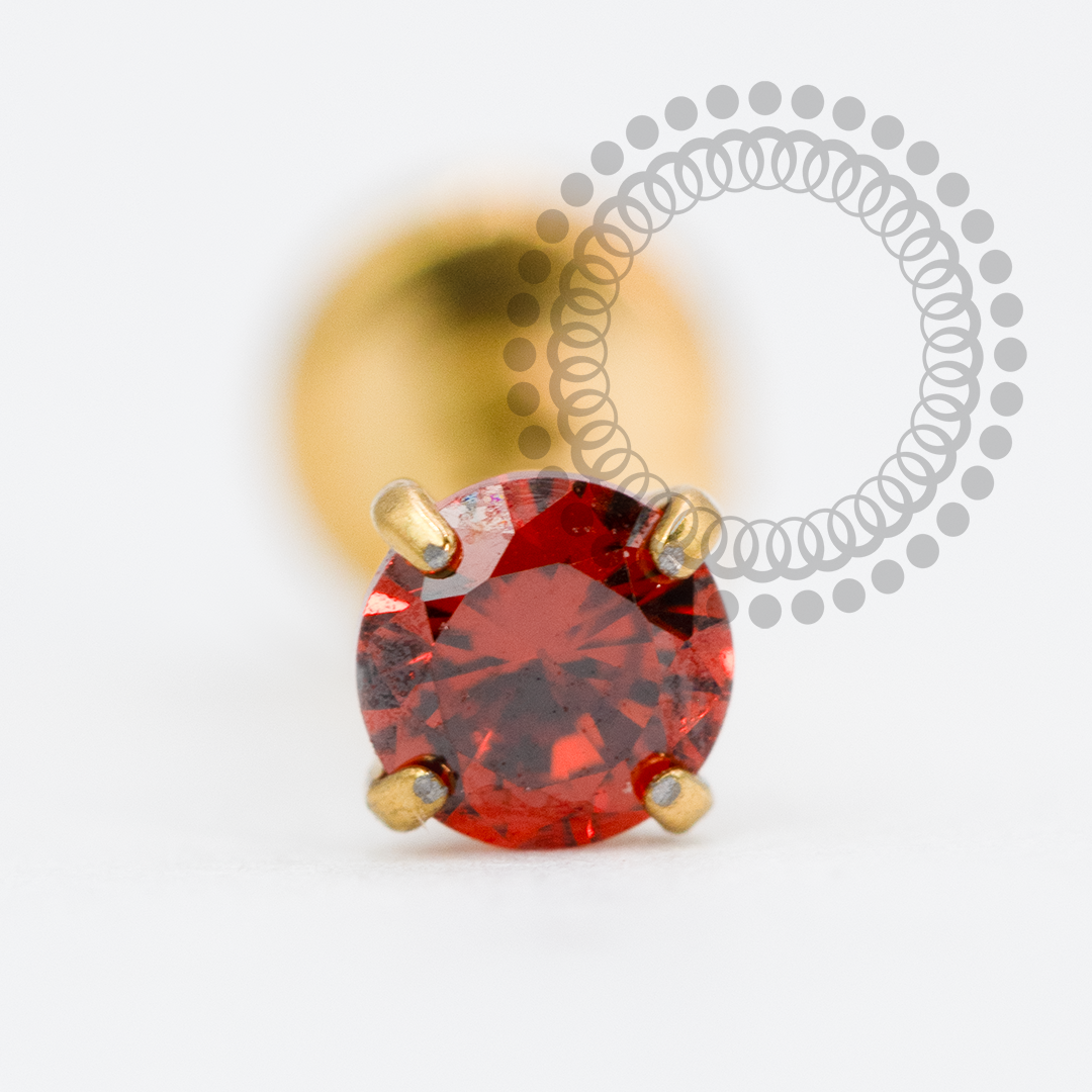 TN2013 Labret CZ Titânio PVD Gold