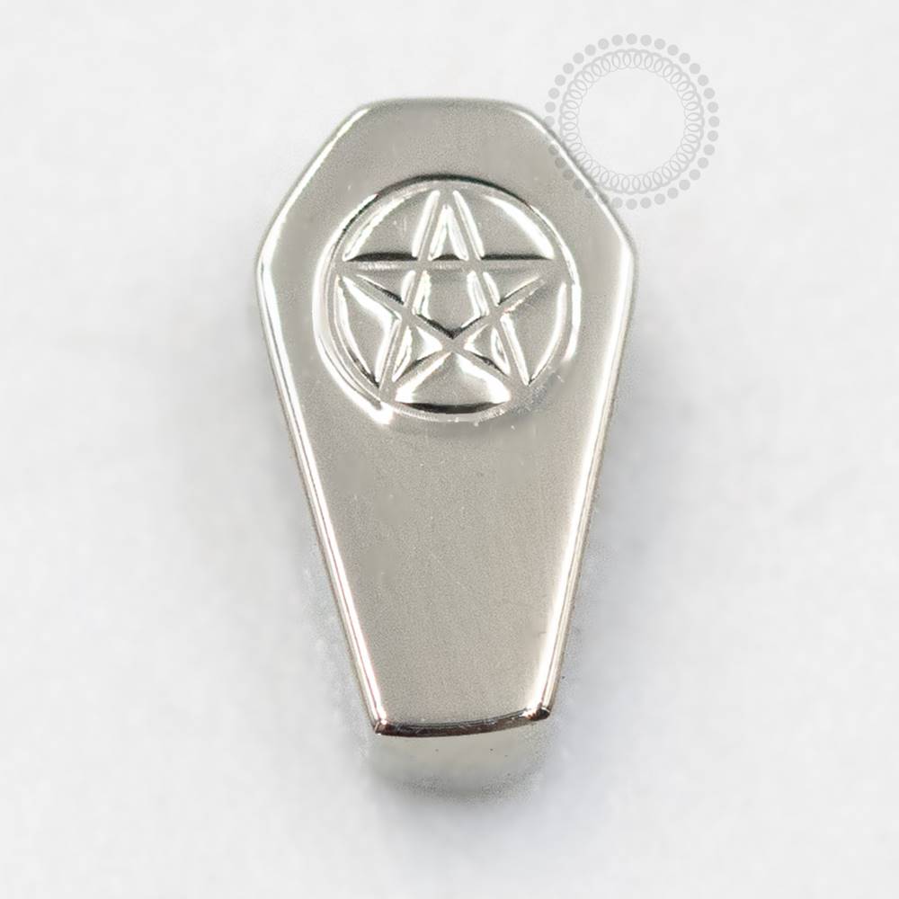 TN808 Topo Caixão Pentagrama Chapa Titânio ASTM F136