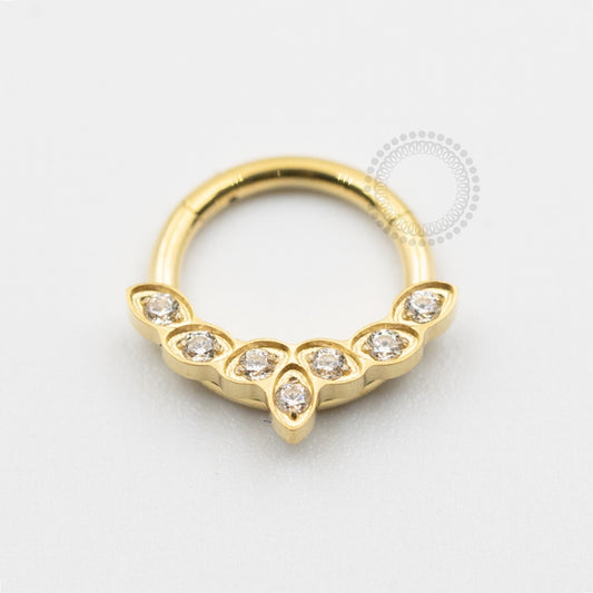 TN621 Articulated Segment CZ Titanium PVD Gold