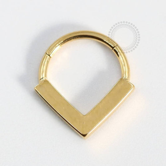 TN718 Modern V Segment Titanium PVD Gold