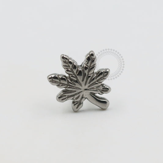 TN253 Titanium Cannabis Leaf Top 