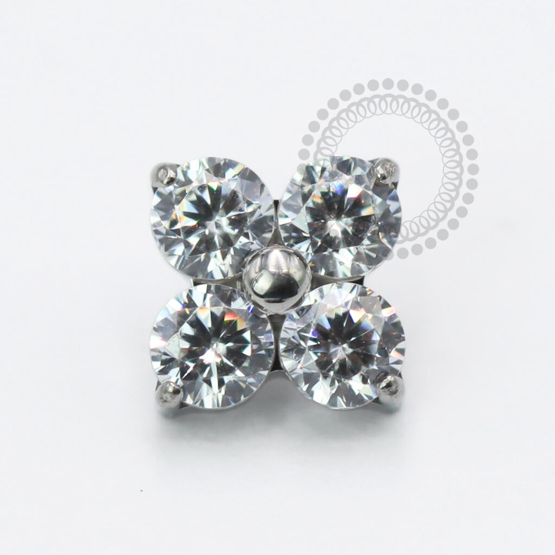 TN1776 Topo Flor De Zircônia Titânio ASTM F-136