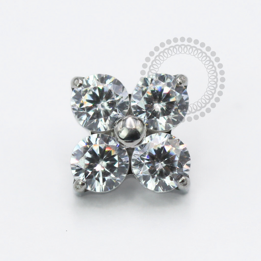 TN1776 Topo Flor De Zircônia Titânio ASTM F-136