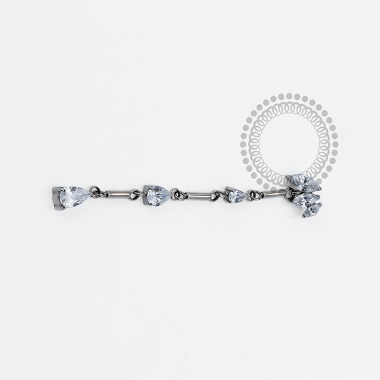 TN1955 Top Petals Max Pendant CZ Titanium ASTM F136 