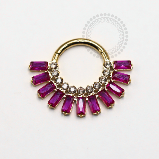 TN1242 Luxury Segment Dark Pink Titanium PVD Gold 