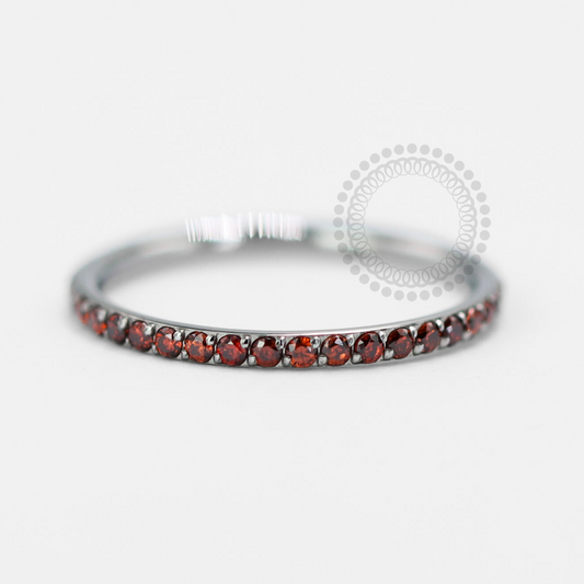 TN1455 Segmento Cravejado Rubi Titânio ASTM F-136