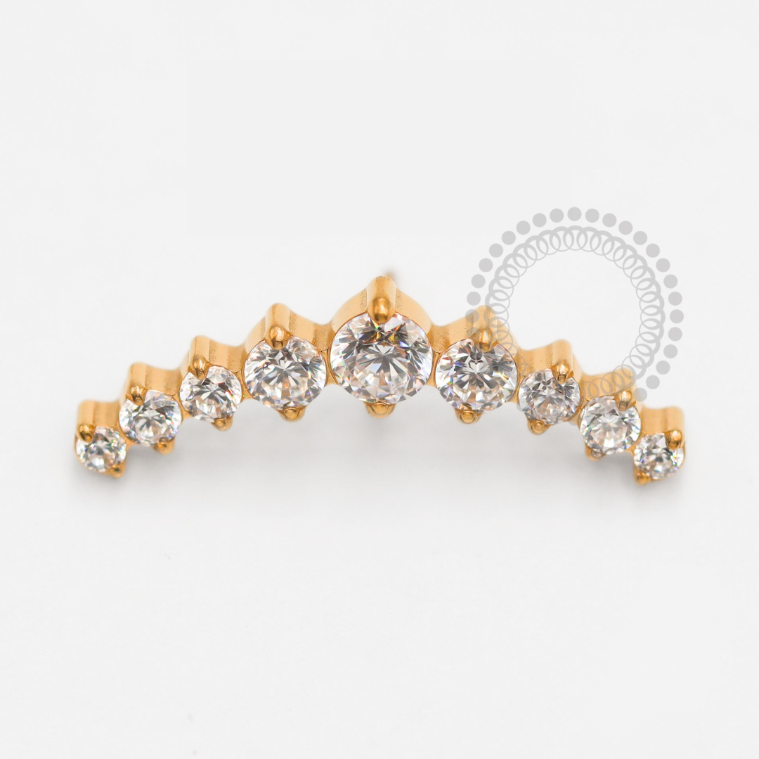 TN1900 Top Cluster Push Pin Titanium PVD Gold 