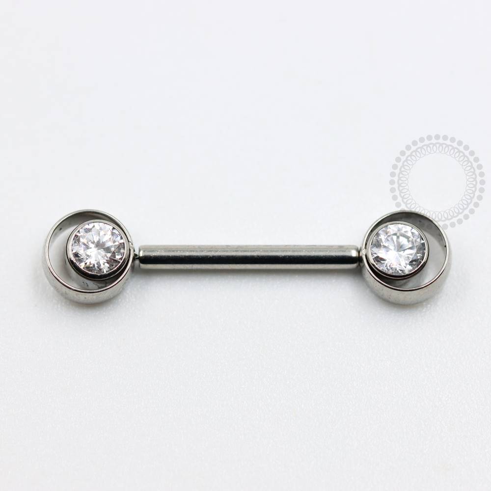 TN875 Nipple Saturno Push Pin Unilateral Titânio ASTM F136