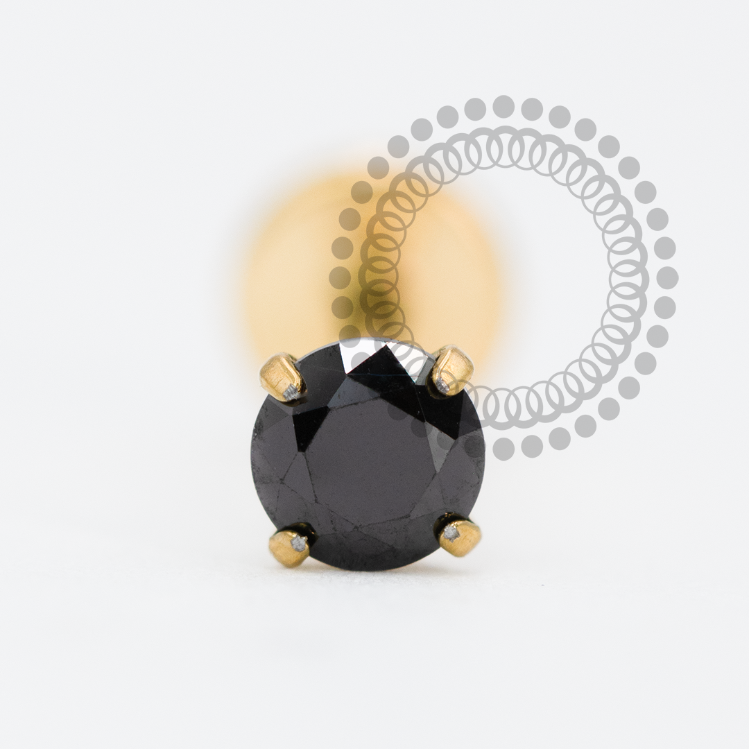 TN2013 Labret CZ Titânio PVD Gold