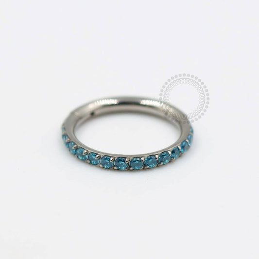 TN333 Segmento Cravejado Azul Titânio ASTM F136