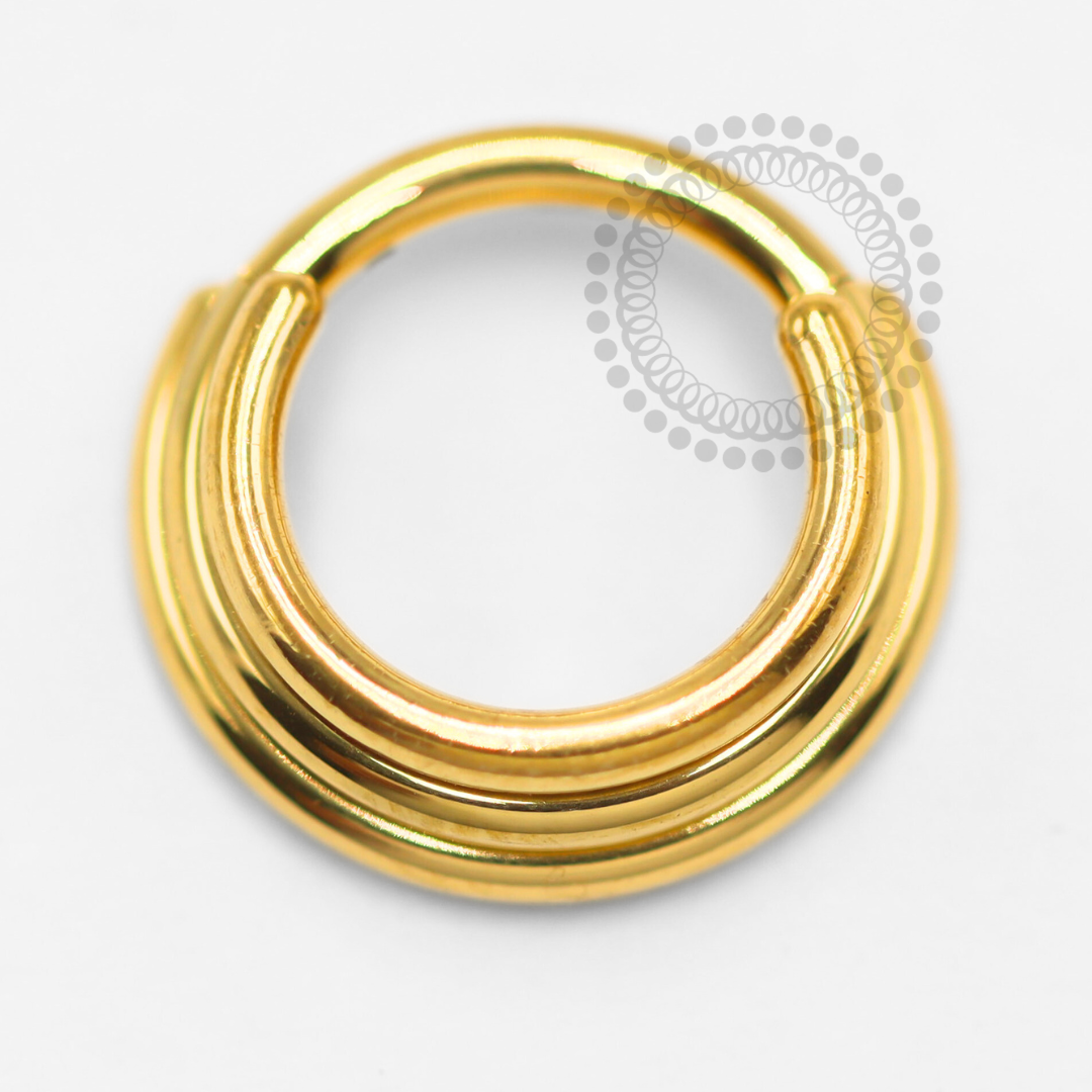 TN1535 Segmento Liso 3 Camadas (Modelo 2) Titânio PVD Gold