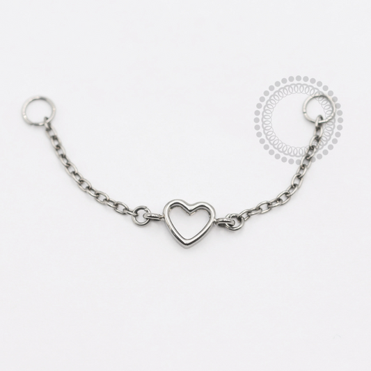 TN1820 Corrente Coração Central Titânio ASTM F-136