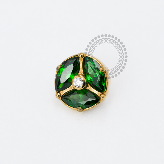 TN1918 Imperial Green Top Titanium PVD Gold 