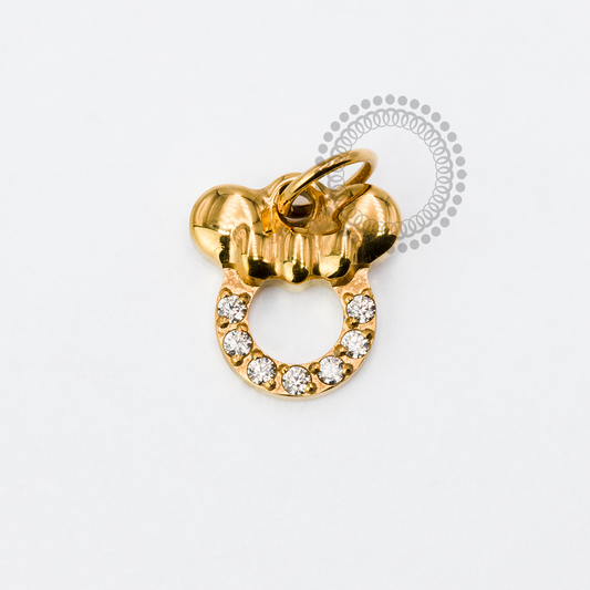 TN1925 Minnie Mouse Titanium PVD Gold Pendant 