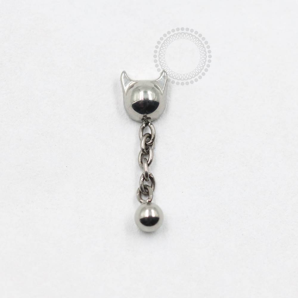 TN855 Topo Capetinha com Pingente Titânio ASTM F-136