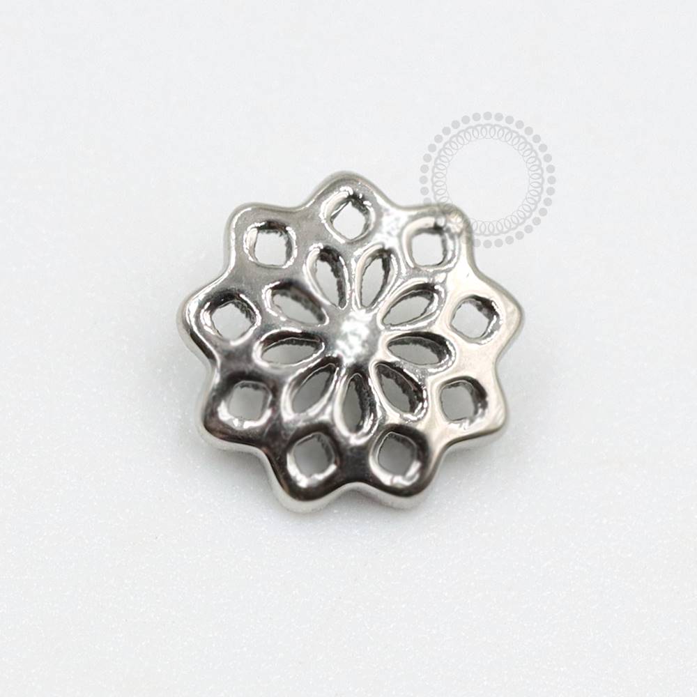 Fleur creuse Enneagon en titane TN809