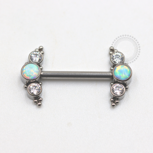 TN664 Nipple Cluster Opala CZ Rosca Interna Unilateral Titânio ASTM F136