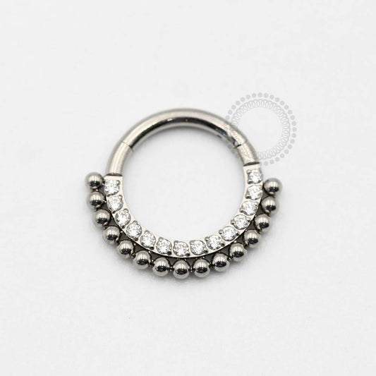 TN454 Segmento Frontal Cravejado Esferas Titânio ASTM F136