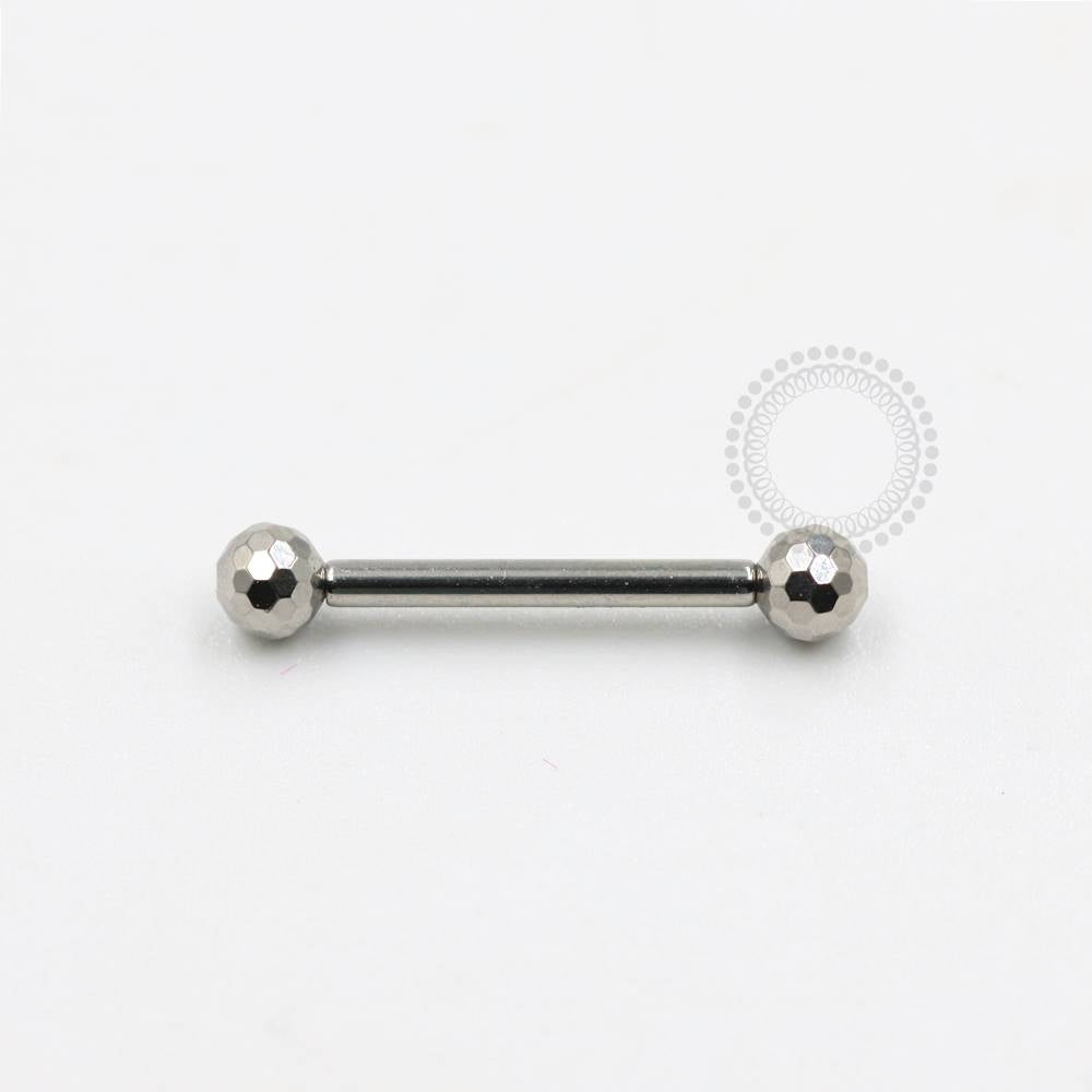 TN71 Nipple Barbell Textured Ball Titanium 