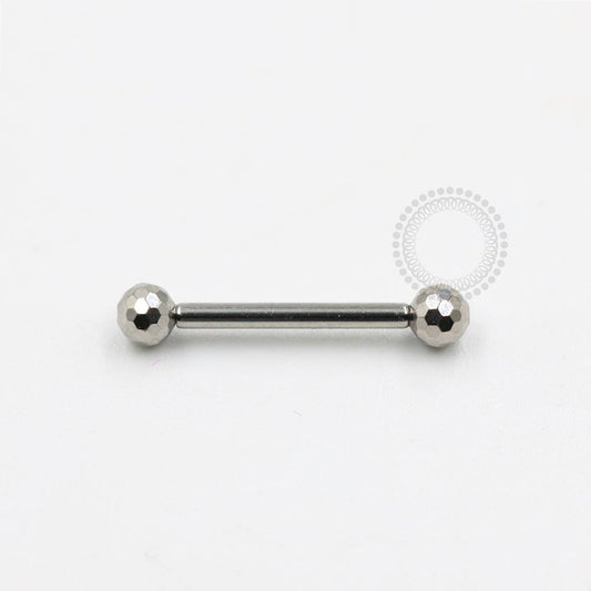 TN71 Nipple Barbell Textured Ball Titanium 