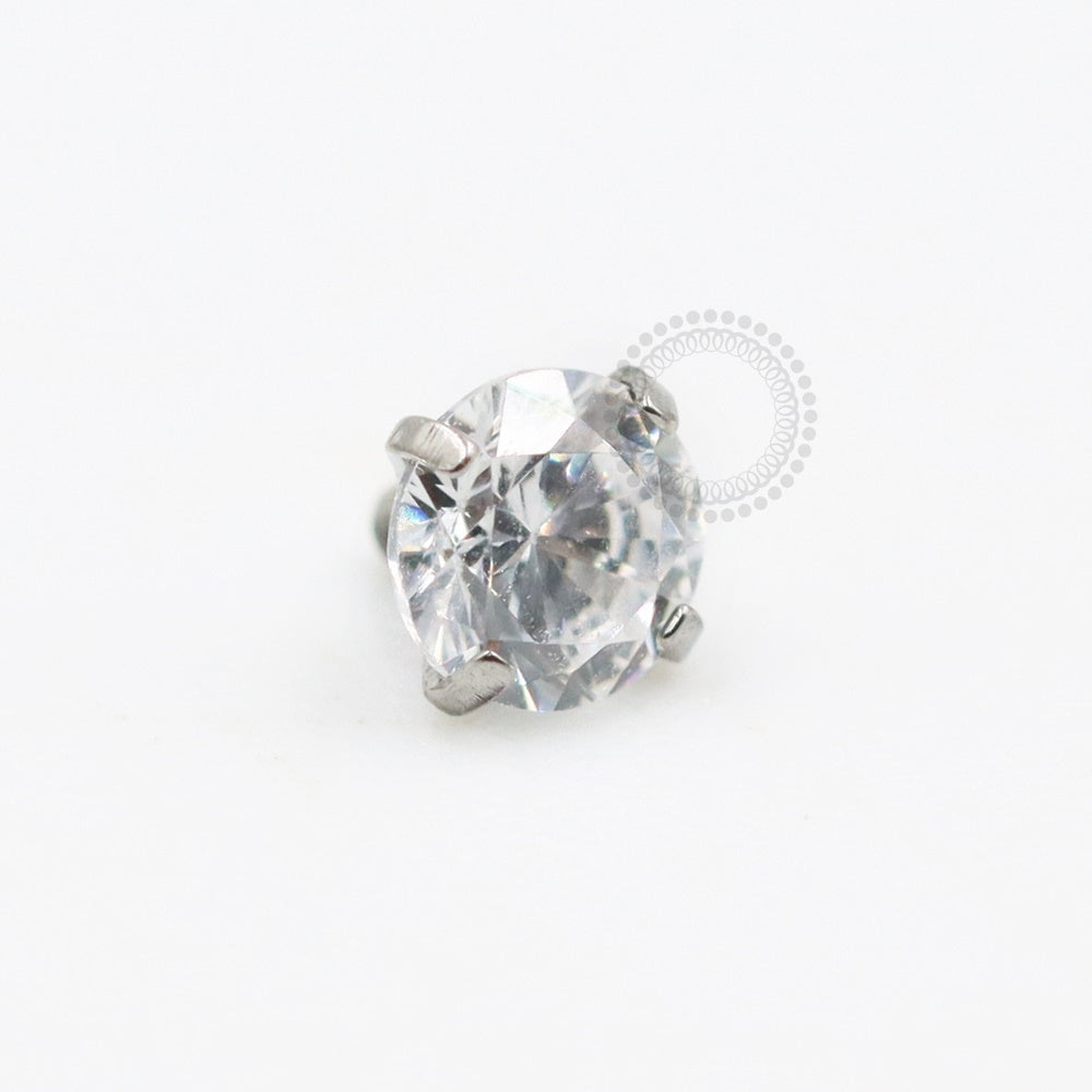 TN701 Topo Zirconia Cúbica Cravada Titânio ASTM F136