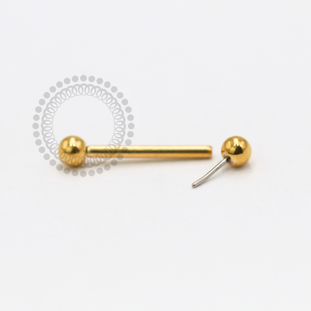 TN1763 Microbell Reto Push Pin Titânio PVD Gold